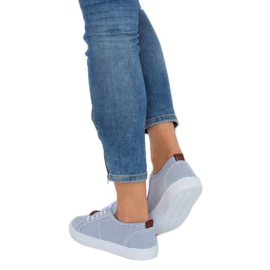 Blaue JX70P Navy gestreifte Sneakers 2