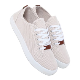 Beige gestreifte Sneaker JX70P Beige 1