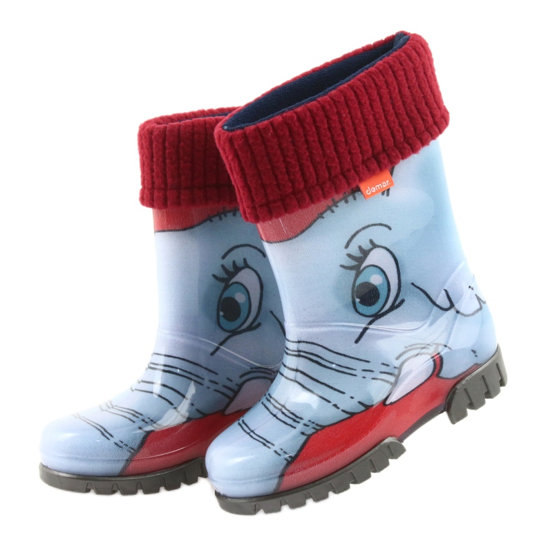 Demar Kinderstiefel, Regenstiefel mit warmer Socke blau 4