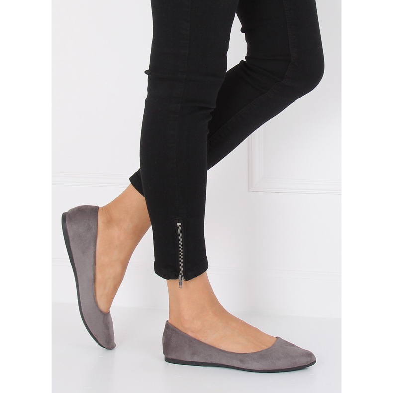 Ballerinas mandelgraue Nase WD39P Grau 1