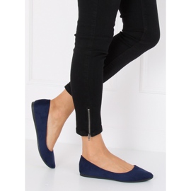 Ballerinas Mandel marineblaue Zehen WD39P Navy navy blau 1