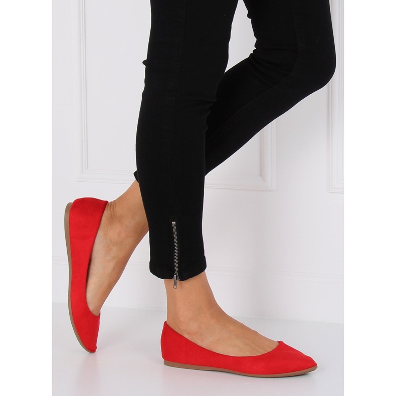 Ballerinas mandelrote Zehen WD39P Rot 1