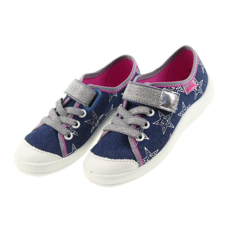 Befado Kinderschuhe Hausschuhe Turnschuhe 251X113 grau rosa marineblau 6