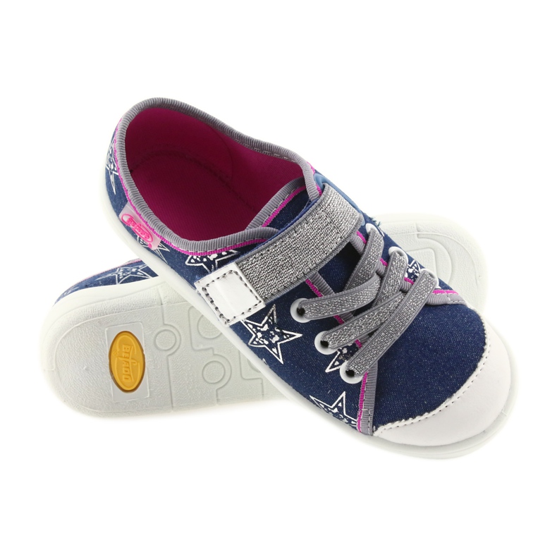 Befado Kinderschuhe Hausschuhe Turnschuhe 251X113 grau rosa marineblau 4