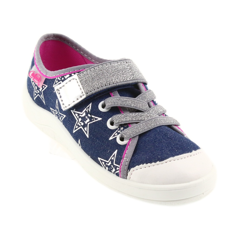 Befado Kinderschuhe Hausschuhe Turnschuhe 251X113 grau rosa marineblau 2