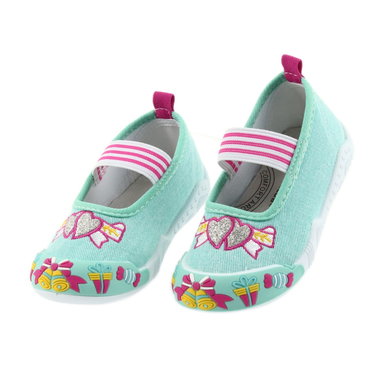 American Club grüne Kinder-Sneaker mit Gummizug 21/19 4