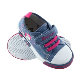 American Club blaue Kindersneaker mit Klettverschluss 28/19 rosa 2