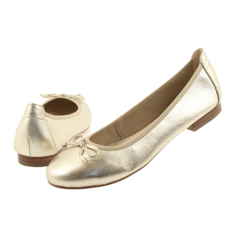 Caprice Ballerinas goldene Schuhe für Damen 22102 5
