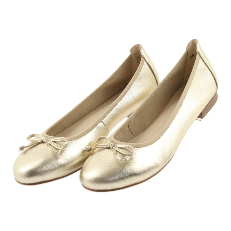 Caprice Ballerinas goldene Schuhe für Damen 22102 4