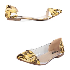 Gelbe transparente Ballerinas 333-60 Gelb 1