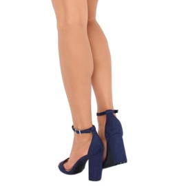 Sandalen am Pfosten marineblau Y2385-27 Navy navy blau 2