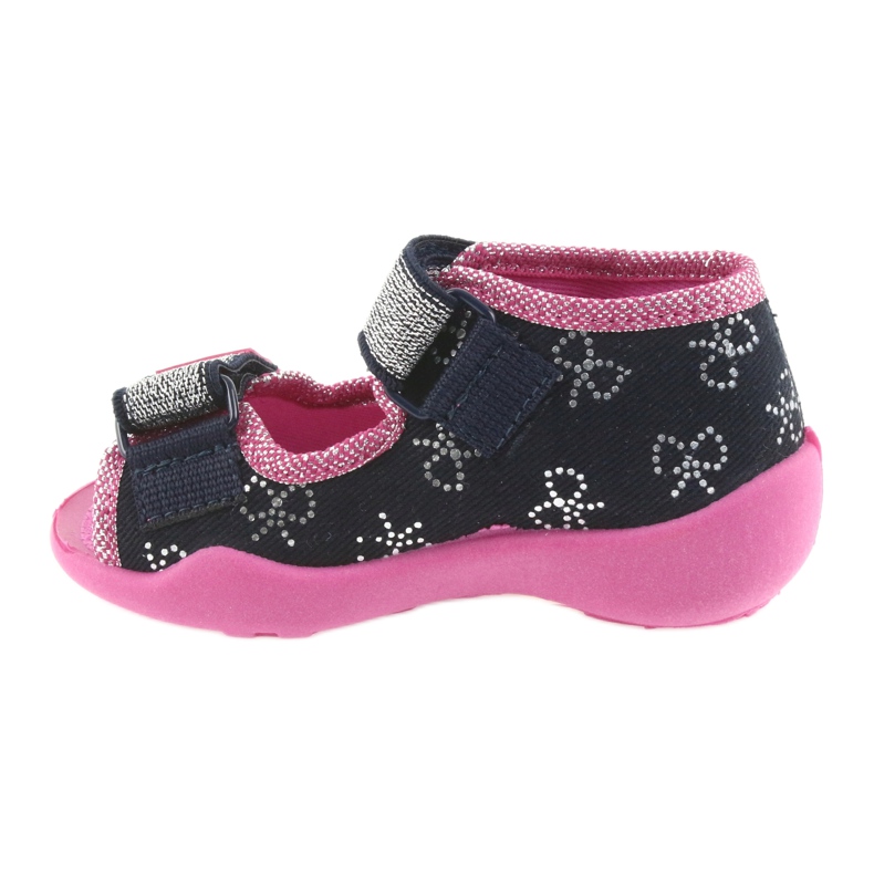 Befado Hausschuhe Kinderschuhe 242P089 marineblau rosa grau 2