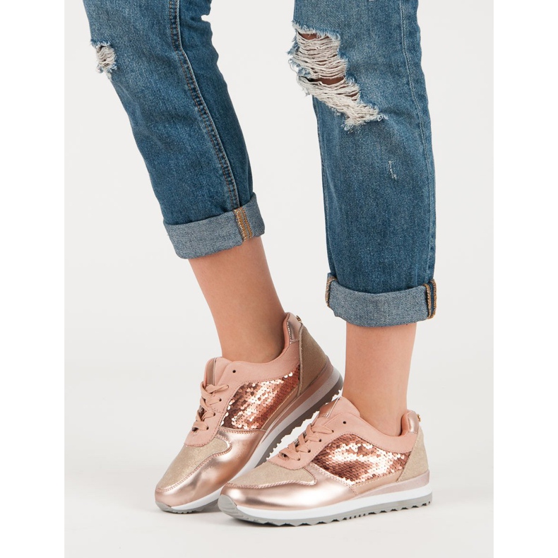 Sportschuhe mit Pailletten rosa 2