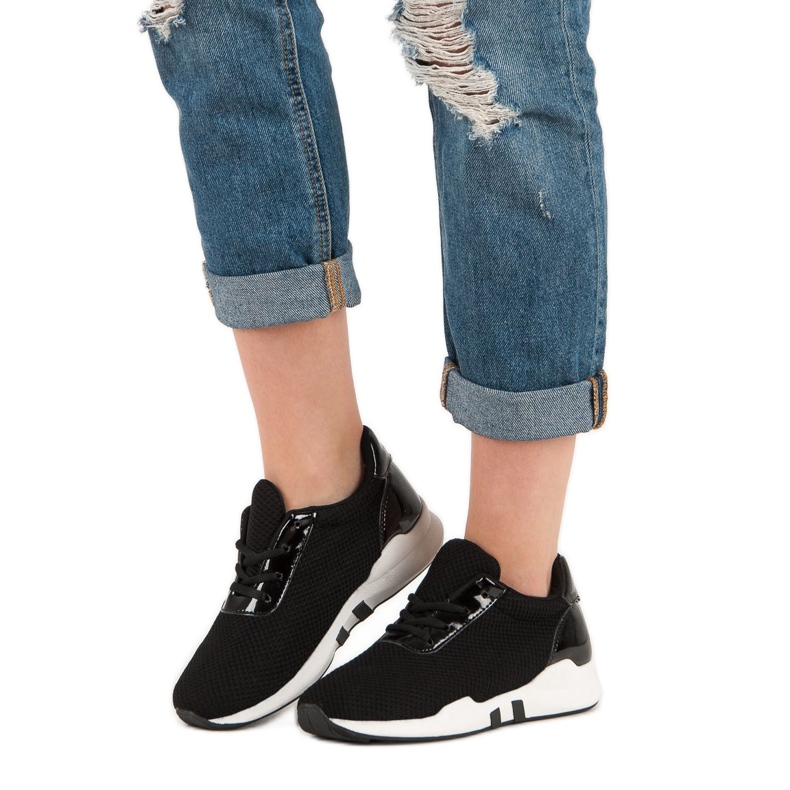 Modische Sportschuhe schwarz 1