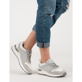 Bequeme Sportschuhe weiß grau 2