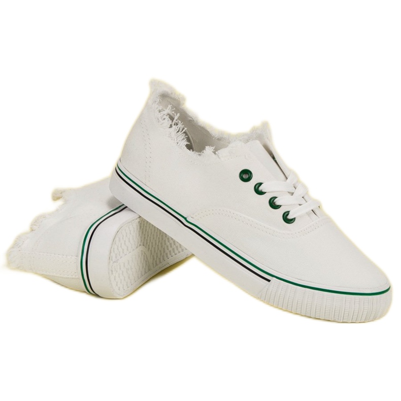 Weiße Textil-Sneakers 1