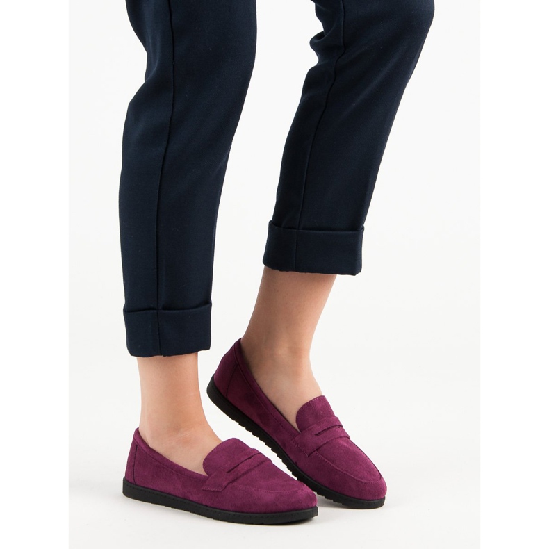 Comer Wildleder-Loafer lila 1