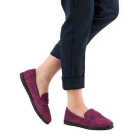 Comer Wildleder-Loafer violett 2