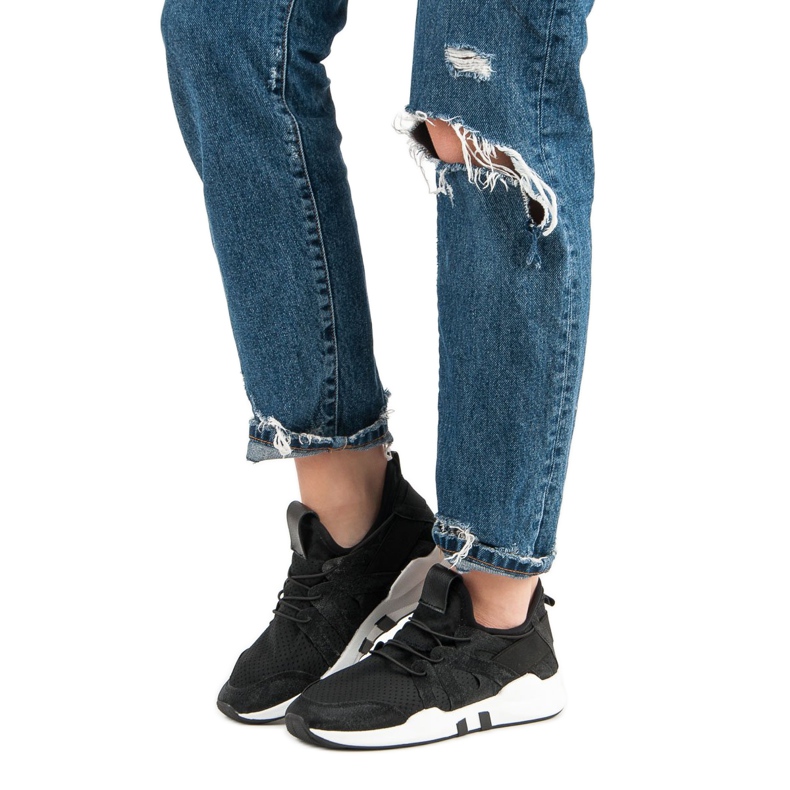 Modische Sportschuhe schwarz 1