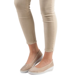 Comer Sneakers mit goldenem Keilabsatz 1