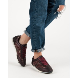 Kylie Sportschuhe mit Kristallen rot 2