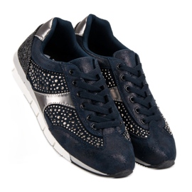 Kylie Sportschuhe mit Kristallen blau 2