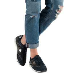 Kylie Sportschuhe mit Kristallen blau 1