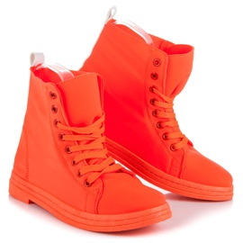 Small Swan Neonorange Turnschuhe 1