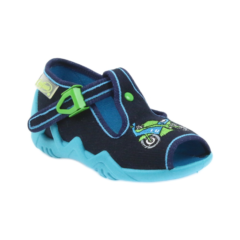Befado Kinderschuhe 217P095 grün navy blau 2