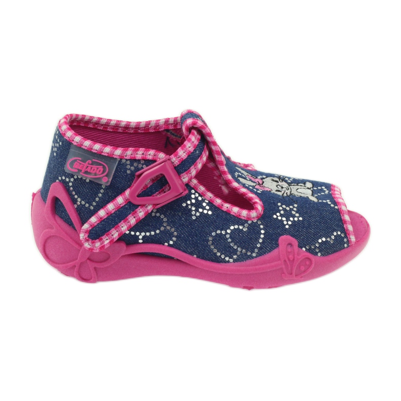 Befado Kinderschuhe 213P106 blau rosa 1