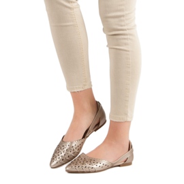 Stylische VINCEZA Ballerinas gelb 2