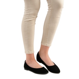 Klassische VINCEZA Ballerinas aus Wildleder schwarz 2