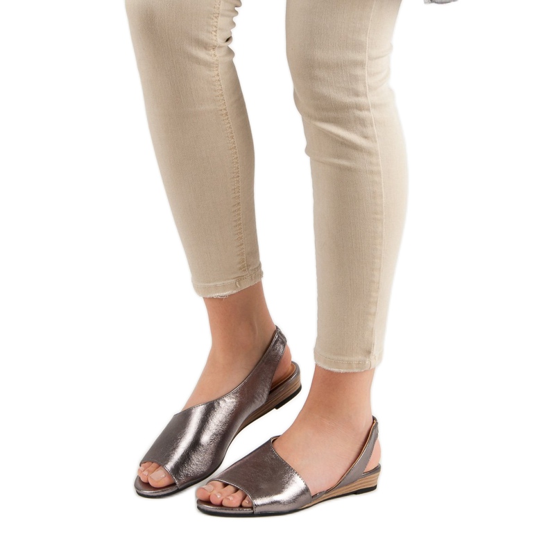 VINCEZA Slip-On-Sandalen grau 2