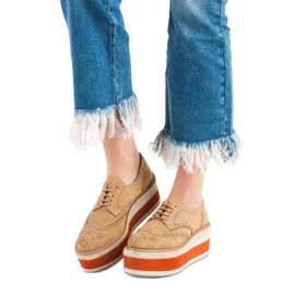 Corina Mode Keilschuhe braun 1