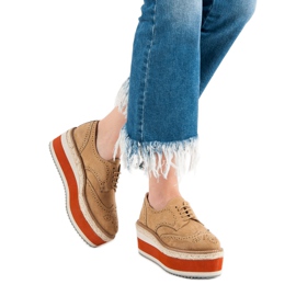 Corina Mode Keilschuhe braun 2