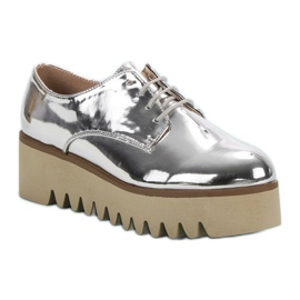 Corina Silberne Schuhe mit Protektor grau 3