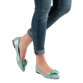 Corina Lackierte Ballerinas mit Schleife grün 2