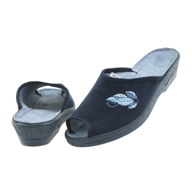 Befado Hausschuhe Damenschuhe PU 581D194 Hausschuhe marineblau 4