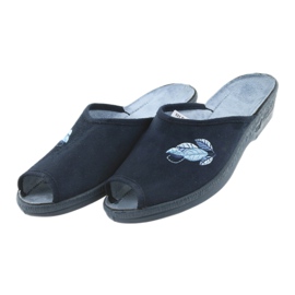 Befado Hausschuhe Damenschuhe PU 581D194 Hausschuhe marineblau 3
