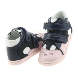 Booties Kinderschuhe Klett Kaninchen Bartek 11702 weiß navy blau rosa 4