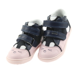 Booties Kinderschuhe Klett Kaninchen Bartek 11702 weiß marineblau rosa 3