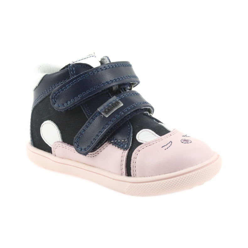 Booties Kinderschuhe Klett Kaninchen Bartek 11702 weiß marineblau rosa 1