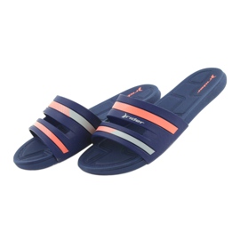 Rider 82504 Damen Badeslipper navy blau rosa 4
