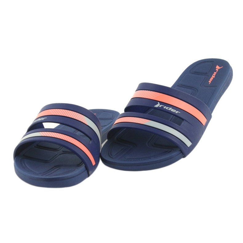 Rider 82504 Damen Badeslipper navy blau rosa 3