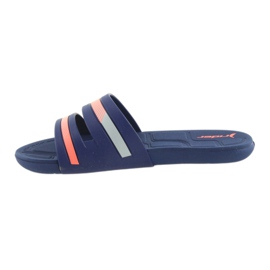 Rider 82504 Damen Badeslipper navy blau rosa 2