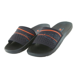 Rider 82499 marineblaue Freizeit Hausschuhe für Herren orange 3