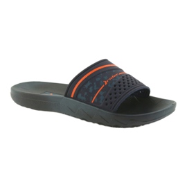 Rider 82499 marineblaue Freizeit Hausschuhe für Herren orange navy blau 1