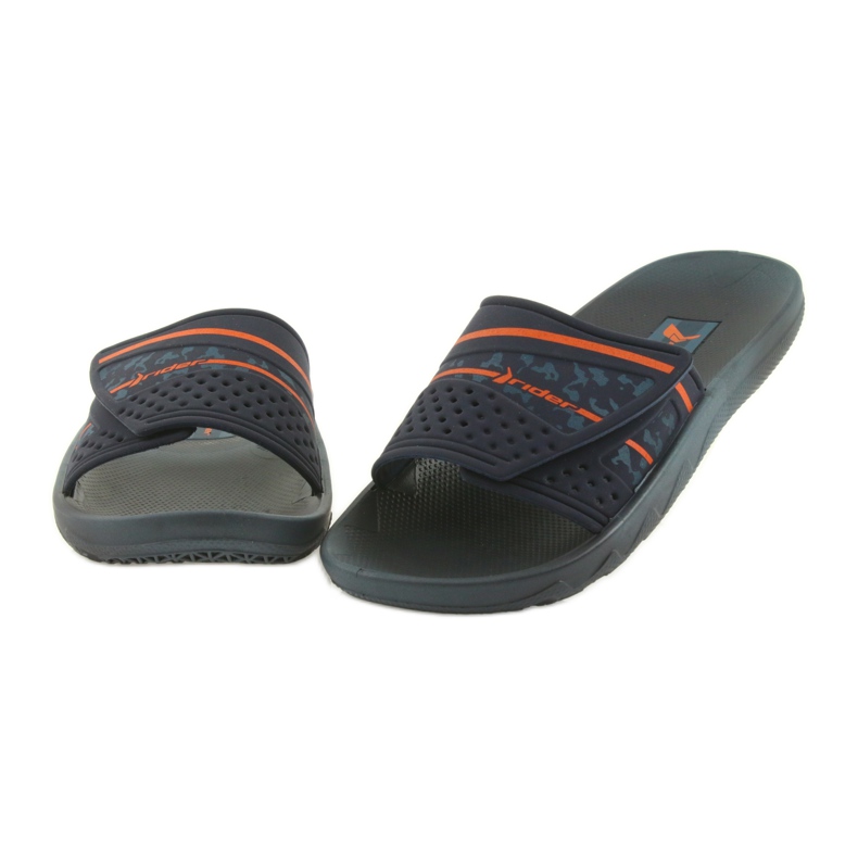 Rider 82500 marineblaue Freizeit Hausschuhe für Herren orange 4