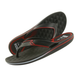 Rider 11315 Herren-Gel-Flip-Flops schwarz rot 4