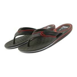 Rider 11315 Herren-Gel-Flip-Flops schwarz rot 3